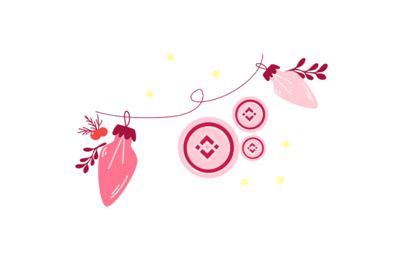 Christmas Binance Flat Illustration for Crafting and Handmade Business