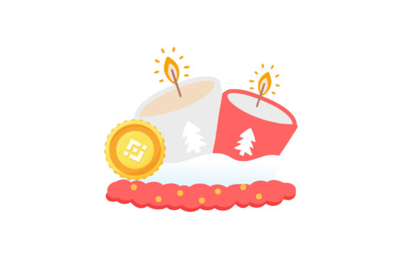 Christmas Binance Illustration Candle