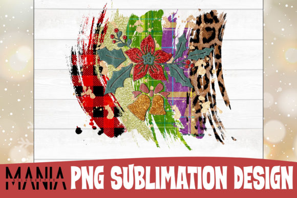 Christmas Brush Stroke Sublimation Illustrations