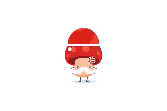 Christmas Kawaii Mushroom Svg for Creative Design Projects