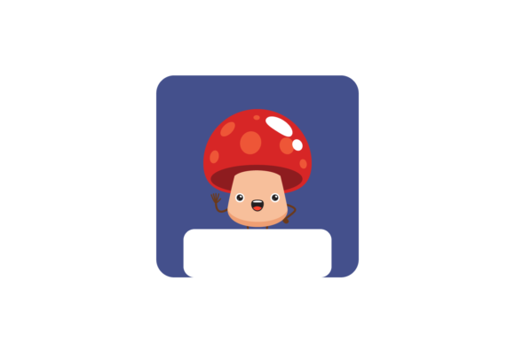 Christmas Label Mushroom Stickers Svg for Branding and Packaging