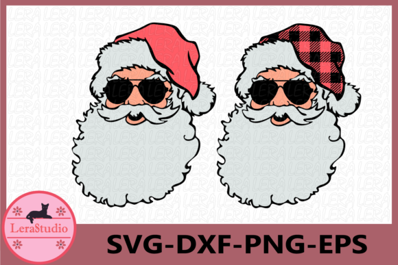 Christmas Santa Face Illustration for Design Projects