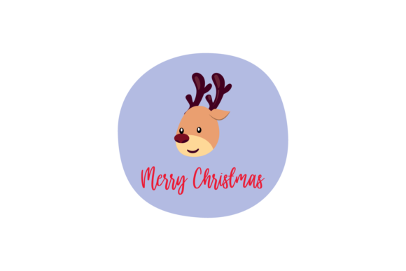 Christmas Stickers Animal Deer Illustrations
