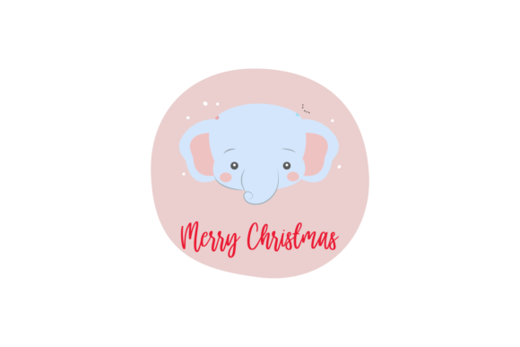 Christmas Stickers Animal Elephant Svg for Local Business Branding