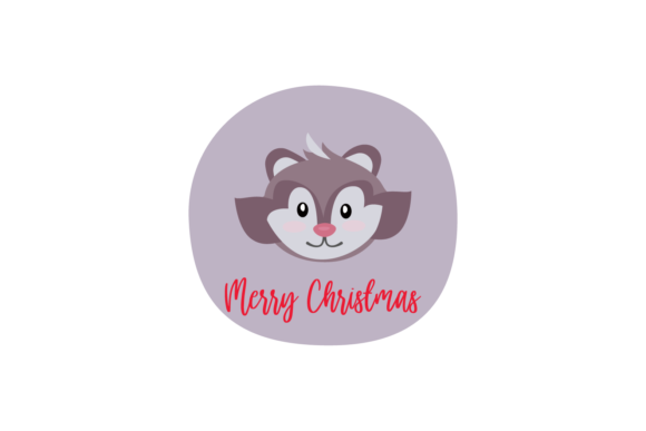 Christmas Stickers Animal Illustrations for Content Publishing