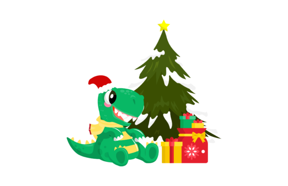 Dino Christmas Illustration Animal Baby