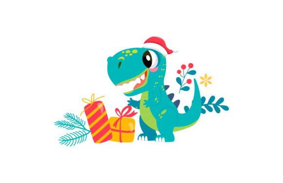Dino Christmas Illustration Animal Tirex