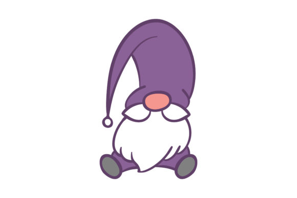 Flat Christmas Gnome Illustration for Branding and Packaging