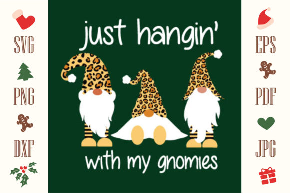 Hanging with My Gnomies CHRISTMAS SVG Illustrations