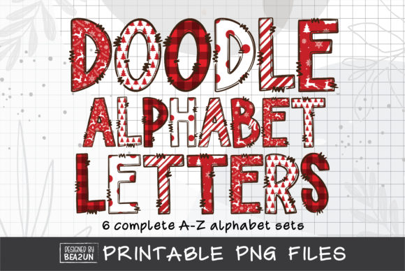 Red and White Christmas Alphabet for Local Business Branding