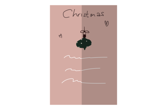 Template Christmas Greeting Card Design for Handmade Creations